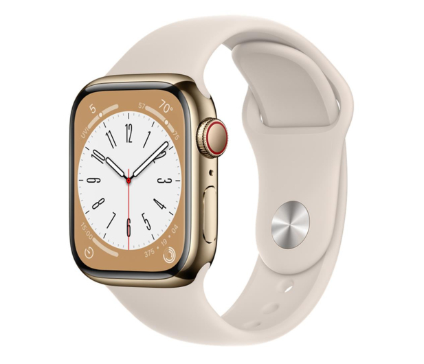 Apple Watch 8 41/Gold Steel/Starlight Sport LTE - 1070979 - zdjęcie